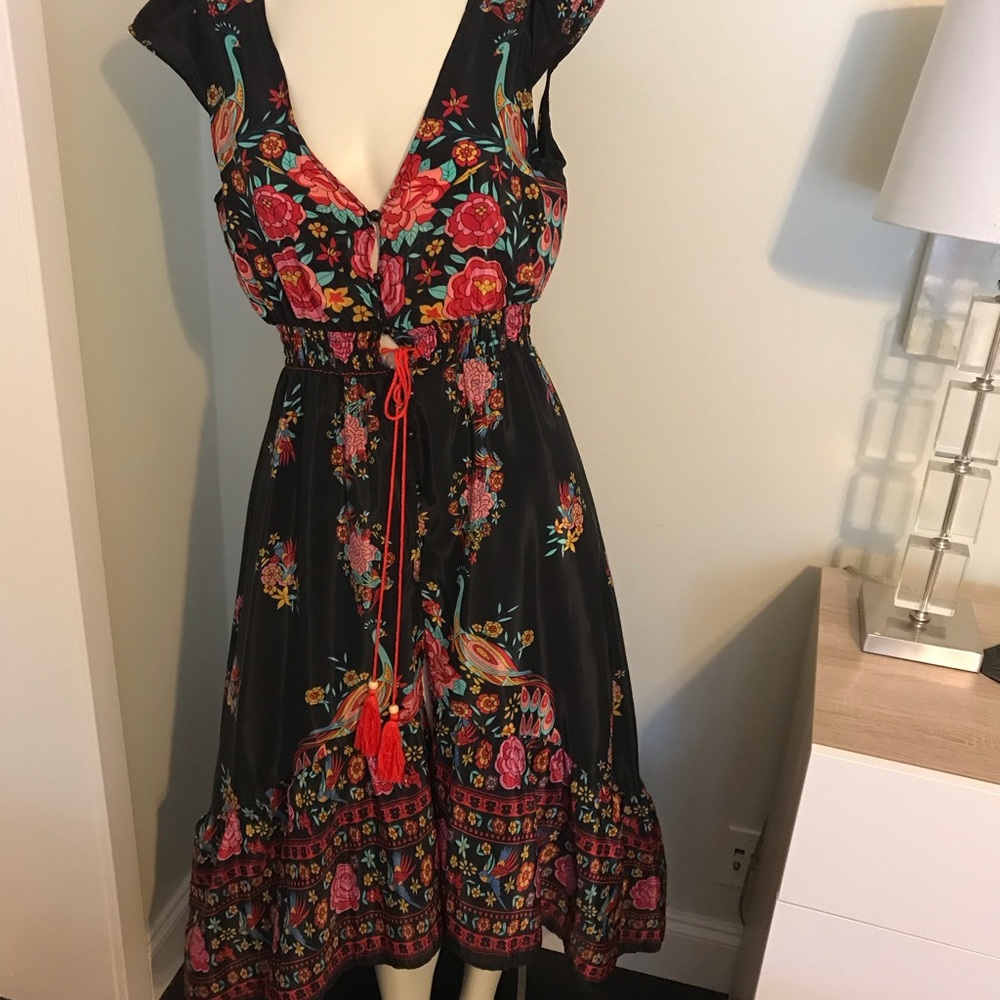 Floral Black Dress